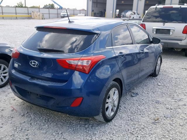 KMHD35LH6EU181088 - 2014 HYUNDAI ELANTRA GT BLUE photo 4