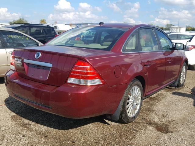 1MEHM42187G604660 - 2007 MERCURY MONTEGO PR MAROON photo 4