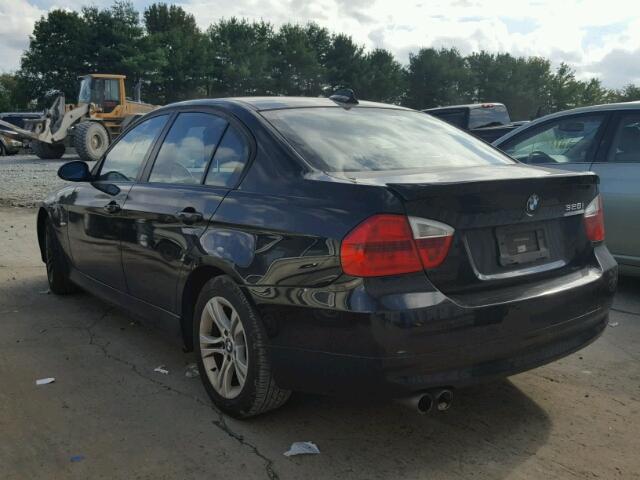 WBAVC57568NK78022 - 2008 BMW 328 I SULE BLACK photo 3