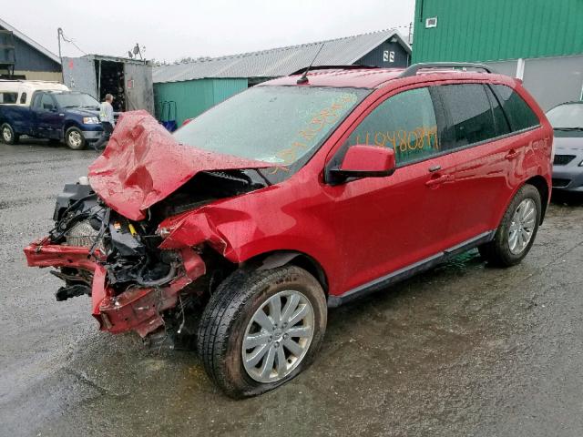 2FMDK3JC3ABA14945 - 2010 FORD EDGE SEL RED photo 2