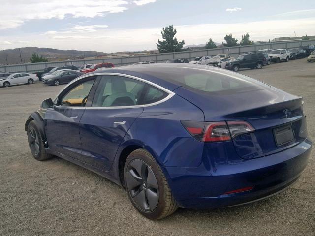 5YJ3E1EB4KF192235 - 2019 TESLA MODEL 3 BLUE photo 3