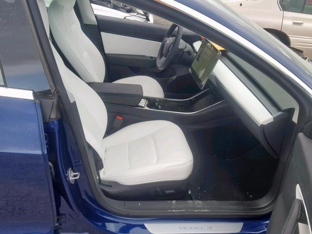 5YJ3E1EB4KF192235 - 2019 TESLA MODEL 3 BLUE photo 5