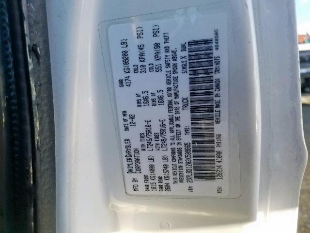 2D7LB31Z03K509665 - 2003 DODGE RAM VAN B3 WHITE photo 10