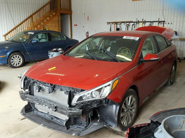 5NPE34AF9HH524110 - 2017 HYUNDAI SONATA SPO RED photo 2