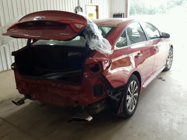 5NPE34AF9HH524110 - 2017 HYUNDAI SONATA SPO RED photo 4