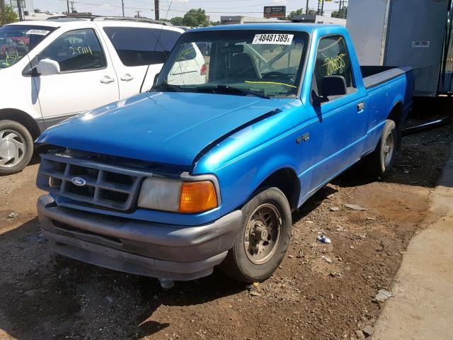 1FTCR10A6RTA44324 - 1994 FORD RANGER BLUE photo 2