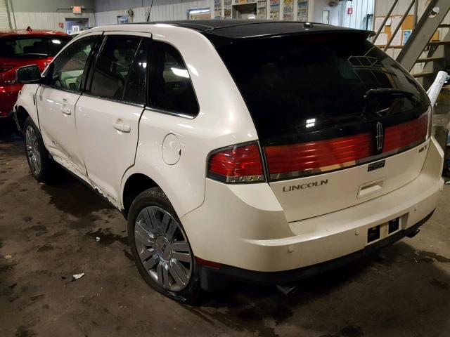 2LMDU68C68BJ36988 - 2008 LINCOLN MKX WHITE photo 3