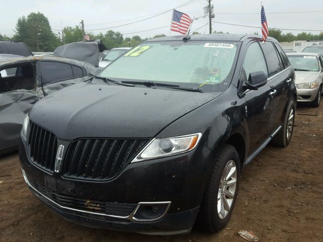 2LMDJ8JK4CBL16047 - 2012 LINCOLN MKX BLACK photo 2