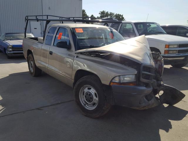 1D7GL12KX4S568220 - 2004 DODGE DAKOTA SXT TAN photo 1