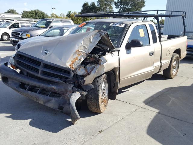 1D7GL12KX4S568220 - 2004 DODGE DAKOTA SXT TAN photo 2