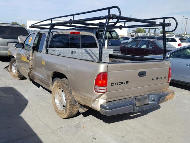 1D7GL12KX4S568220 - 2004 DODGE DAKOTA SXT TAN photo 3