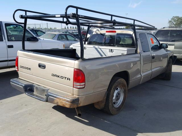 1D7GL12KX4S568220 - 2004 DODGE DAKOTA SXT TAN photo 4