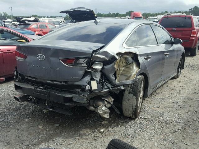 5NPE34AF7JH638130 - 2018 HYUNDAI SONATA SPO GRAY photo 4