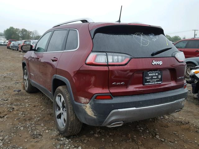 1C4PJMDX8KD235557 - 2019 JEEP CHEROKEE L RED photo 3