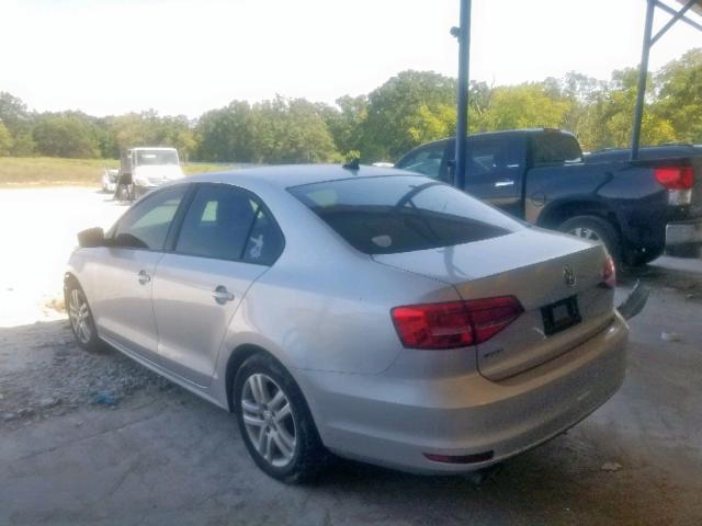 3VW2K7AJ7FM201612 - 2015 VOLKSWAGEN JETTA BASE 银色 照片 3