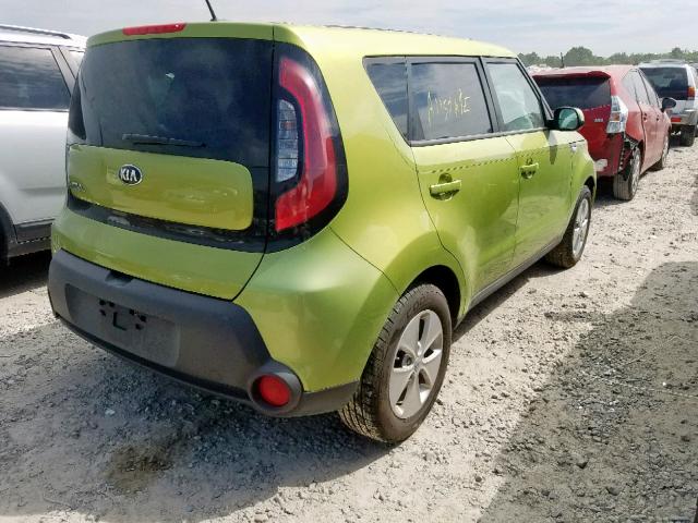 KNDJN2A28E7042500 - 2014 KIA SOUL GREEN photo 4