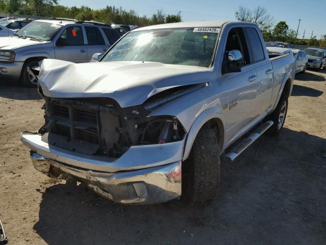 1C6RR7JT7ES107161 - 2014 RAM 1500 LARAM SILVER photo 2