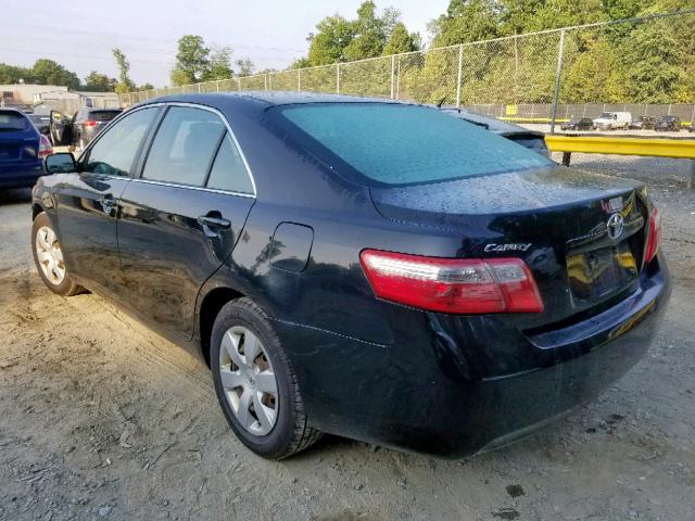 4T1BE46K38U744296 - 2008 TOYOTA CAMRY CE BLACK photo 3