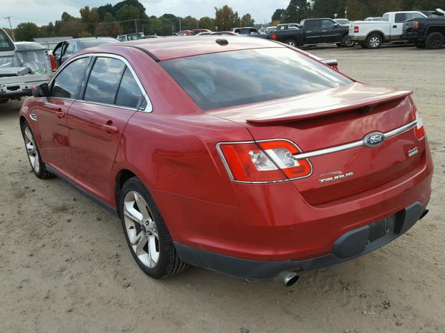 1FAHP2KT6BG108222 - 2011 FORD TAURUS SHO RED photo 3