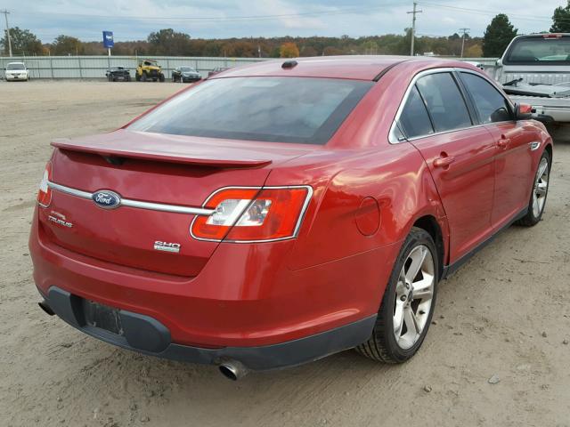 1FAHP2KT6BG108222 - 2011 FORD TAURUS SHO RED photo 4