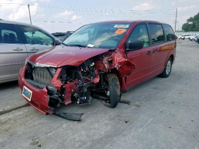 2A8HR44H08R800095 - 2008 CHRYSLER TOWN & COU MAROON photo 2