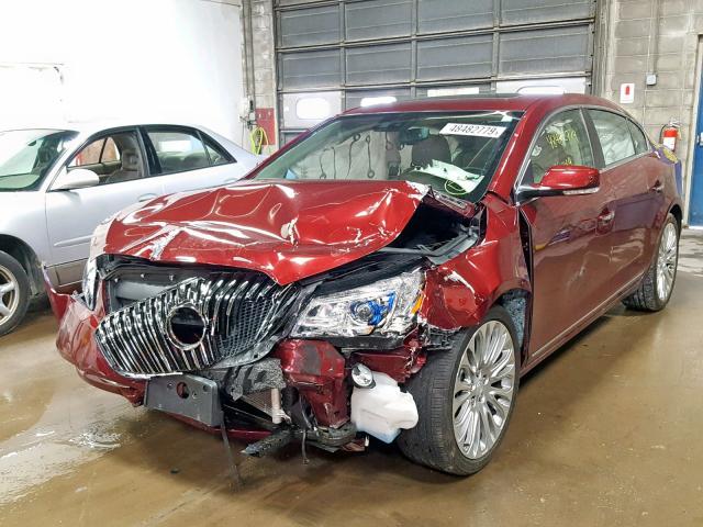 1G4GF5G34GF116833 - 2016 BUICK LACROSSE P RED photo 2