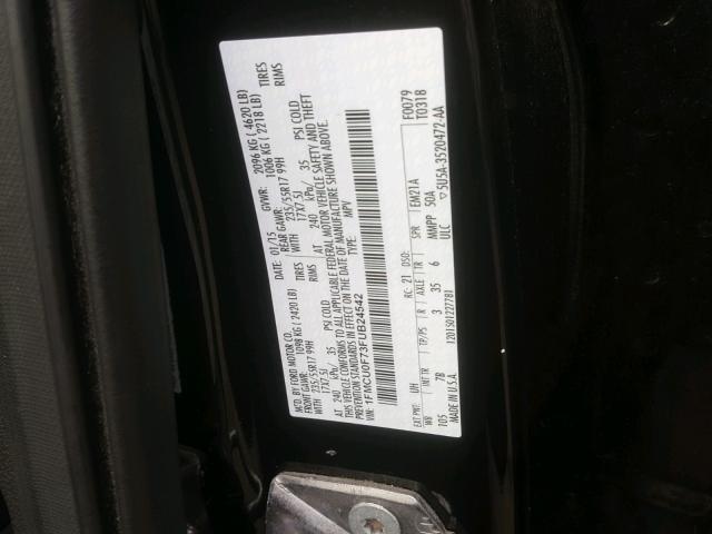 1FMCU0F73FUB24542 - 2015 FORD ESCAPE S BLACK photo 10