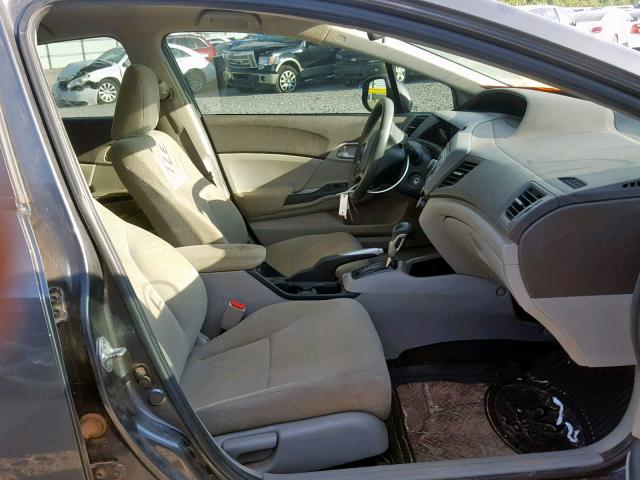 2HGFB2F50CH521336 - 2012 HONDA CIVIC LX GRAY photo 5