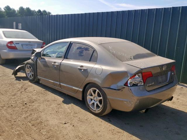 1HGFA16586L142475 - 2006 HONDA CIVIC LX GRAY photo 3