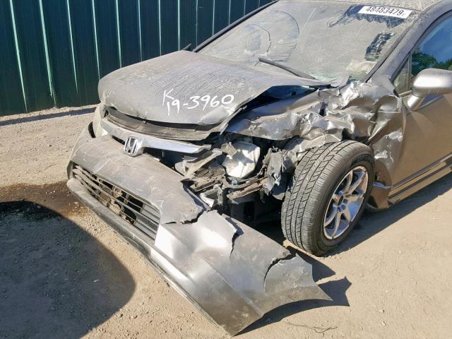 1HGFA16586L142475 - 2006 HONDA CIVIC LX GRAY photo 9