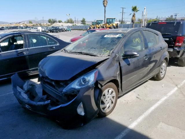 JTDKDTB33F1099924 - 2015 TOYOTA PRIUS C GRAY photo 2