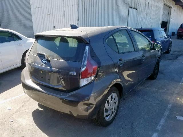 JTDKDTB33F1099924 - 2015 TOYOTA PRIUS C GRAY photo 4