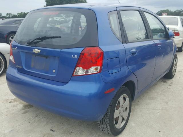 KL1TD66648B191963 - 2008 CHEVROLET AVEO BASE ლურჯი ფოტო 4