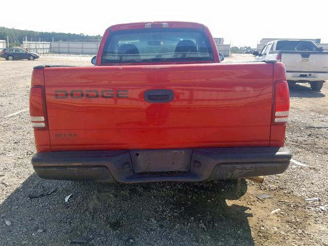 1B7FL26X91S301485 - 2001 DODGE DAKOTA RED photo 6