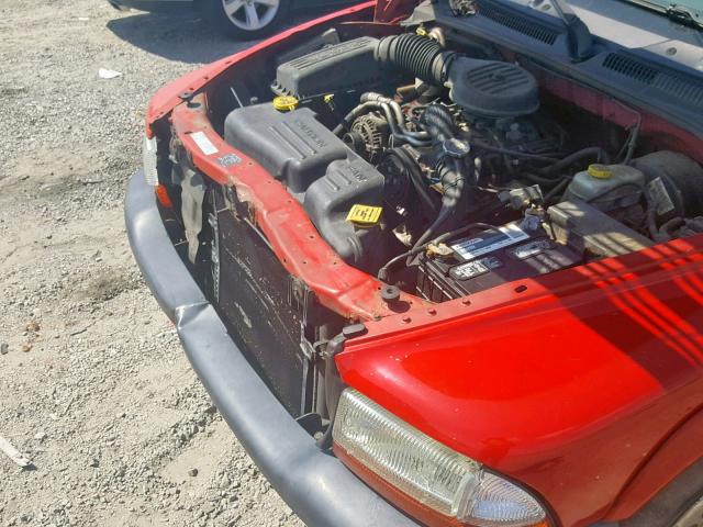 1B7FL26X91S301485 - 2001 DODGE DAKOTA RED photo 9