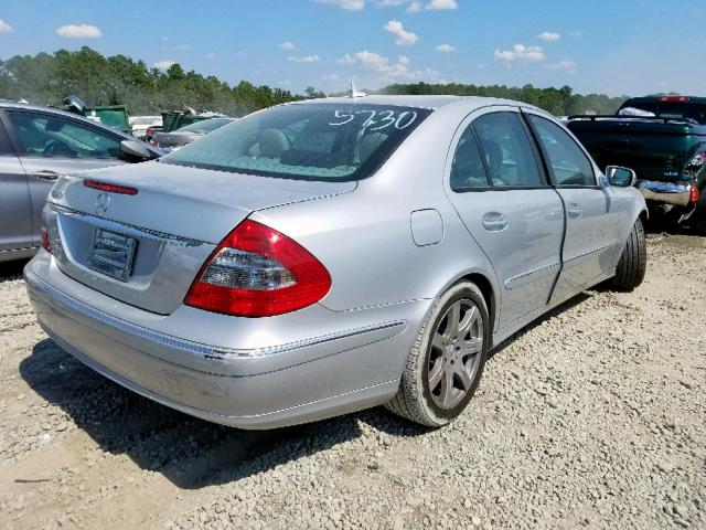 WDBUF56X77B005730 - 2007 MERCEDES-BENZ E-CLASS SILVER photo 4