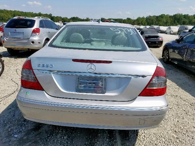 WDBUF56X77B005730 - 2007 MERCEDES-BENZ E-CLASS SILVER photo 9