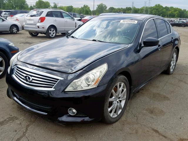 JN1CV6AR2AM254790 - 2010 INFINITI G37 BLACK photo 2