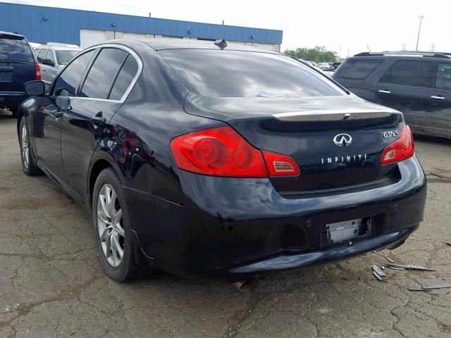 JN1CV6AR2AM254790 - 2010 INFINITI G37 BLACK photo 3