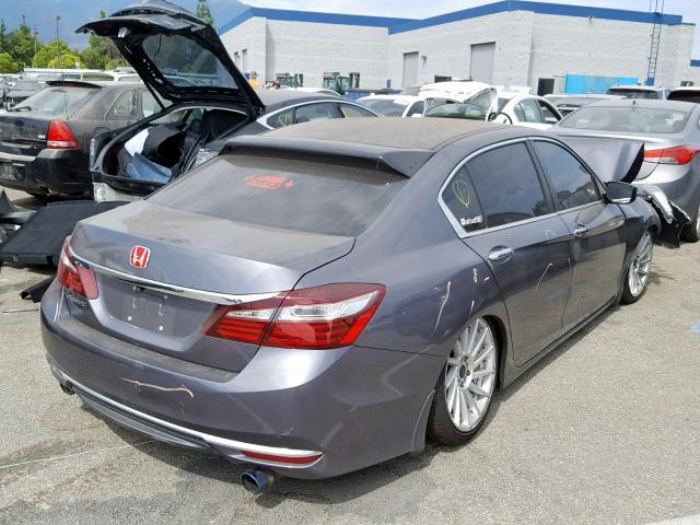 1HGCR2E32HA038869 - 2017 HONDA ACCORD LX GRAY photo 4