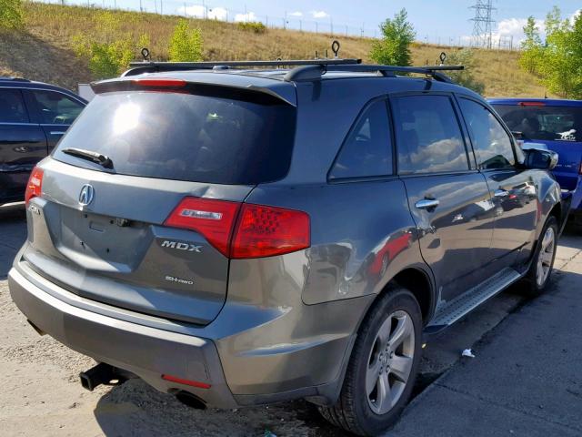 2HNYD285X7H540670 - 2007 ACURA MDX SPORT GRAY photo 4