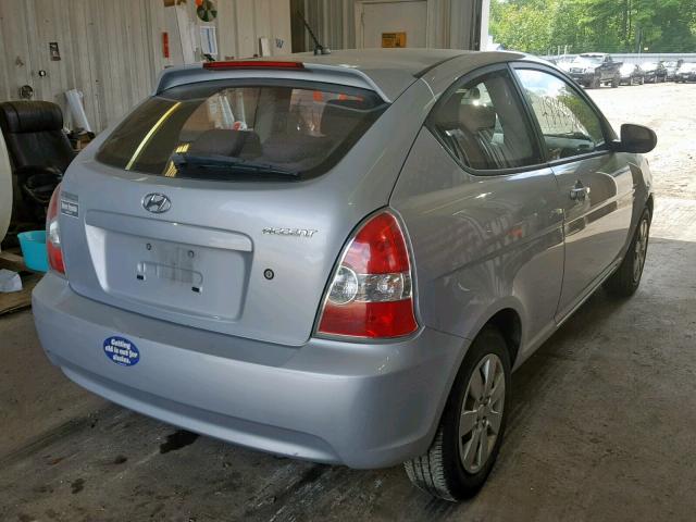 KMHCM3AC4AU152378 - 2010 HYUNDAI ACCENT BLU SILVER photo 4