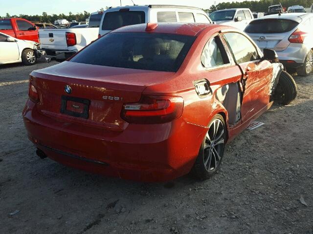 WBA1F5C53FV256827 - 2015 BMW 228 I RED photo 4