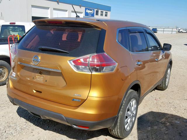 5N1AT2MV9EC763911 - 2014 NISSAN ROGUE S GOLD photo 4