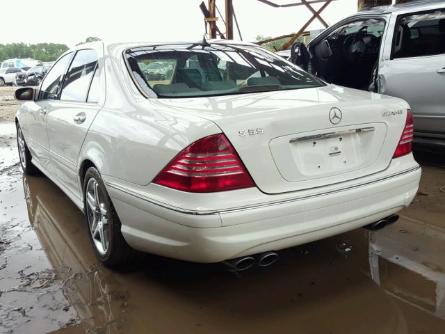 WDBNG74J73A365060 - 2003 MERCEDES-BENZ S 55 AMG WHITE photo 3