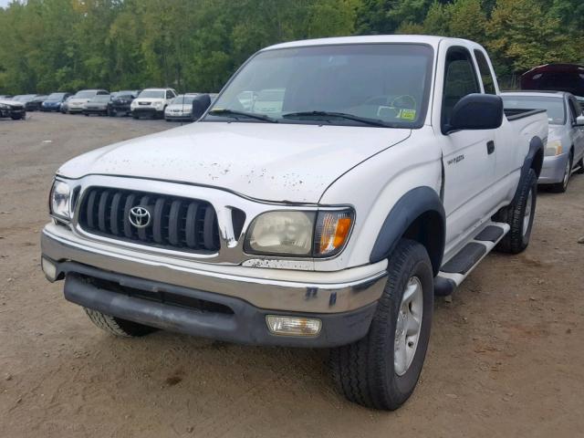 5TEWN72N42Z113191 - 2002 TOYOTA TACOMA 4X4 WHITE photo 2