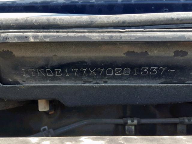 JTKDE177X70201337 - 2007 TOYOTA SCION TC ნაცრისფერი ფოტო 10