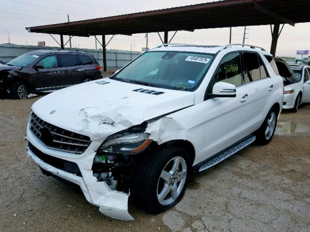 4JGDA5JB2EA285938 - 2014 MERCEDES-BENZ ML 350 WHITE photo 2