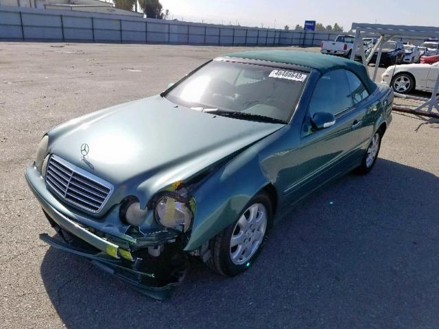 WDBLK65G92T105622 - 2002 MERCEDES-BENZ CLK 320 GREEN photo 2