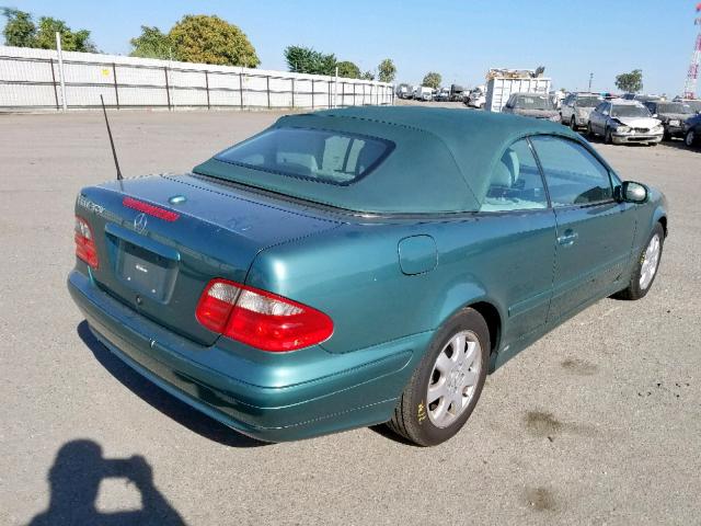 WDBLK65G92T105622 - 2002 MERCEDES-BENZ CLK 320 GREEN photo 4